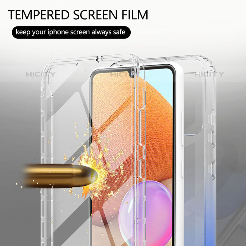 Funda Silicona Carcasa Ultrafina Transparente Goma Frontal y Trasera 360 Grados Gradiente ZJ1 para Samsung Galaxy M32 5G