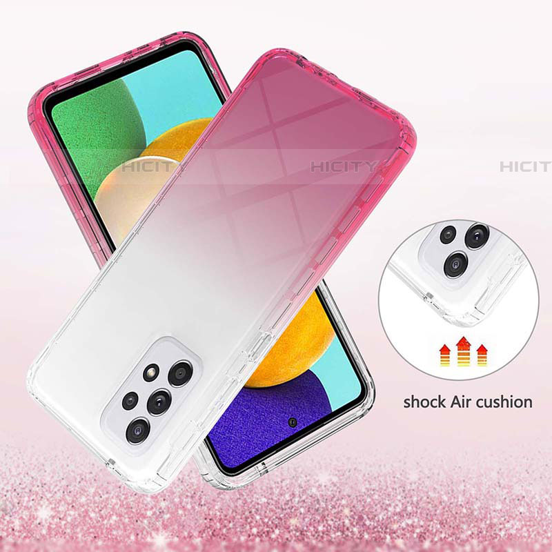 Funda Silicona Carcasa Ultrafina Transparente Goma Frontal y Trasera 360 Grados Gradiente ZJ2 para Samsung Galaxy A52 5G