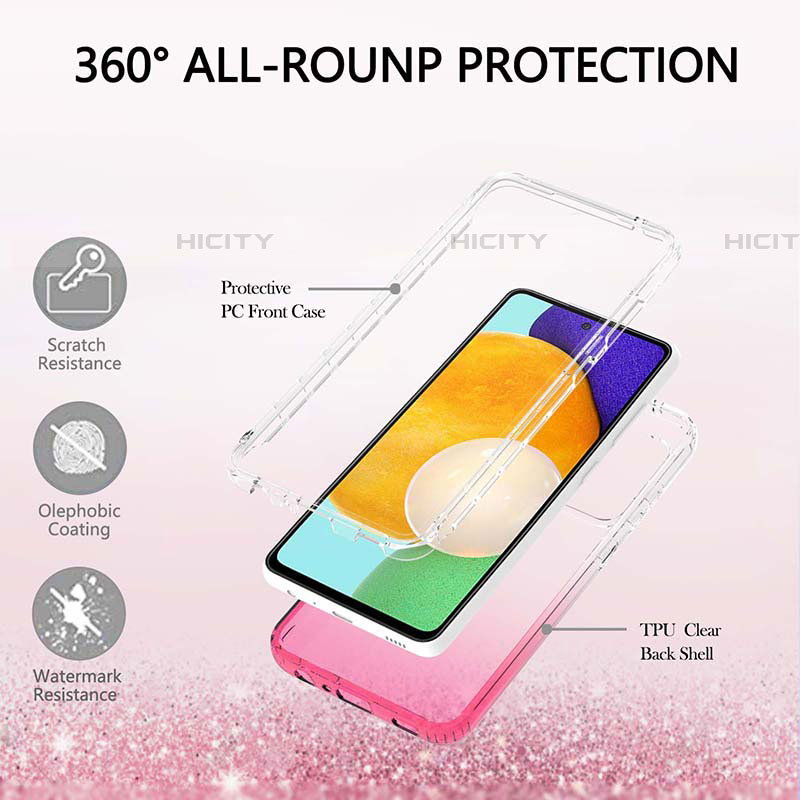 Funda Silicona Carcasa Ultrafina Transparente Goma Frontal y Trasera 360 Grados Gradiente ZJ2 para Samsung Galaxy A52 5G