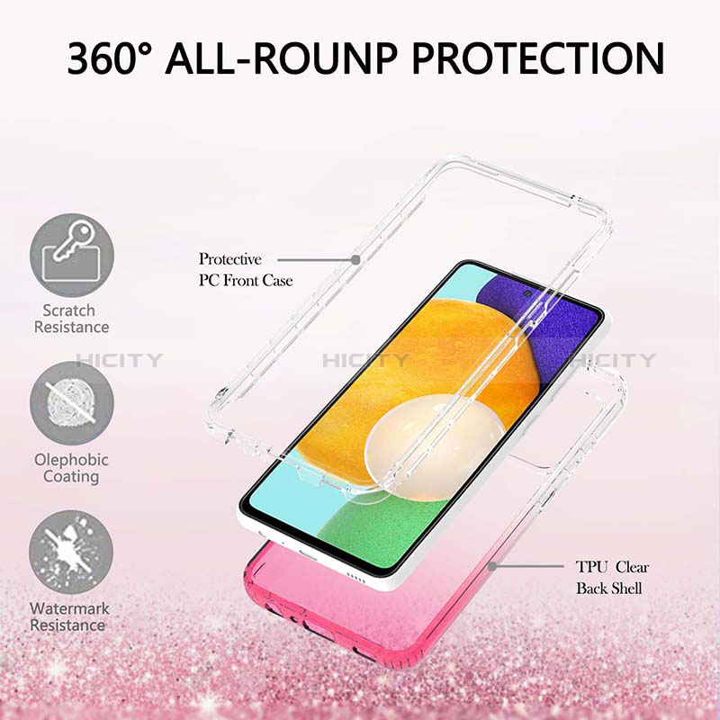 Funda Silicona Carcasa Ultrafina Transparente Goma Frontal y Trasera 360 Grados Gradiente ZJ2 para Samsung Galaxy A52s 5G