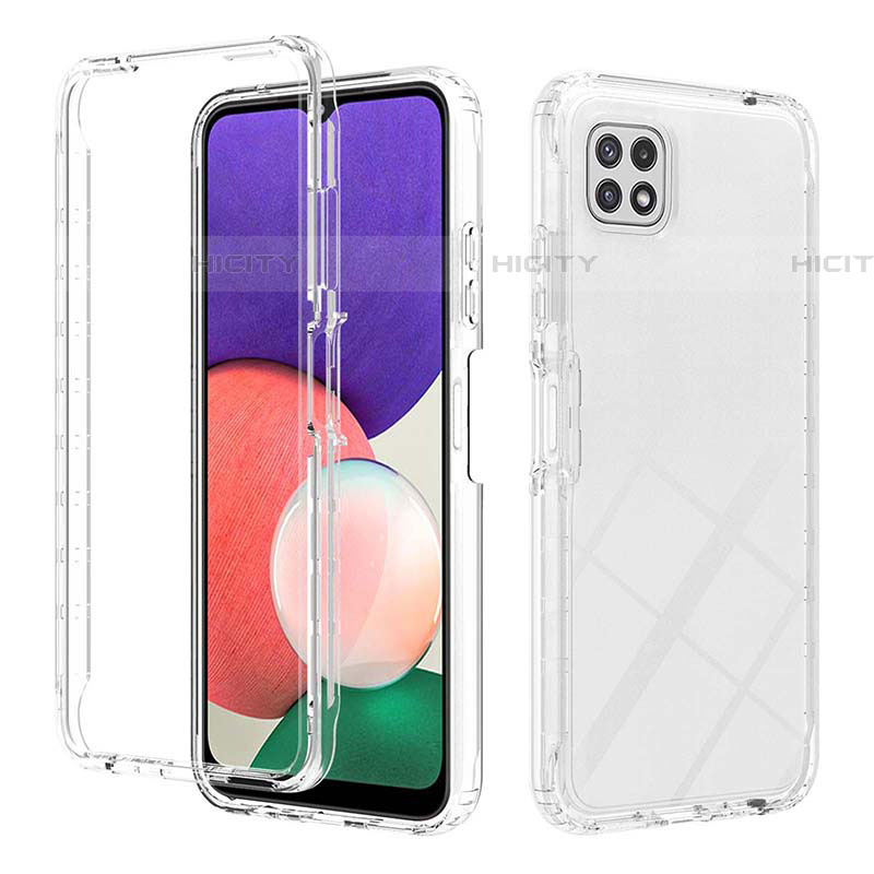 Funda Silicona Carcasa Ultrafina Transparente Goma Frontal y Trasera 360 Grados Gradiente ZJ2 para Samsung Galaxy F42 5G Claro