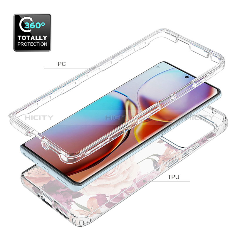 Funda Silicona Carcasa Ultrafina Transparente Goma Frontal y Trasera 360 Grados JX1 para Motorola Moto Edge 40 Pro 5G