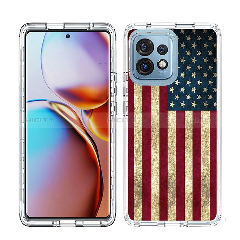 Funda Silicona Carcasa Ultrafina Transparente Goma Frontal y Trasera 360 Grados JX1 para Motorola Moto Edge 40 Pro 5G Multicolor