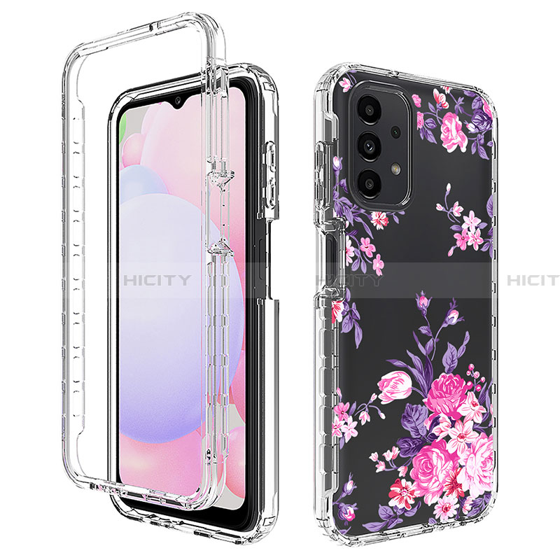 Funda Silicona Carcasa Ultrafina Transparente Goma Frontal y Trasera 360 Grados JX1 para Samsung Galaxy A13 4G Rosa