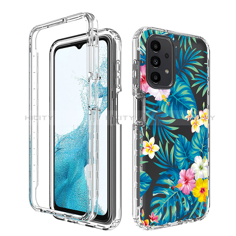 Funda Silicona Carcasa Ultrafina Transparente Goma Frontal y Trasera 360 Grados JX1 para Samsung Galaxy A23 5G Azul Cielo