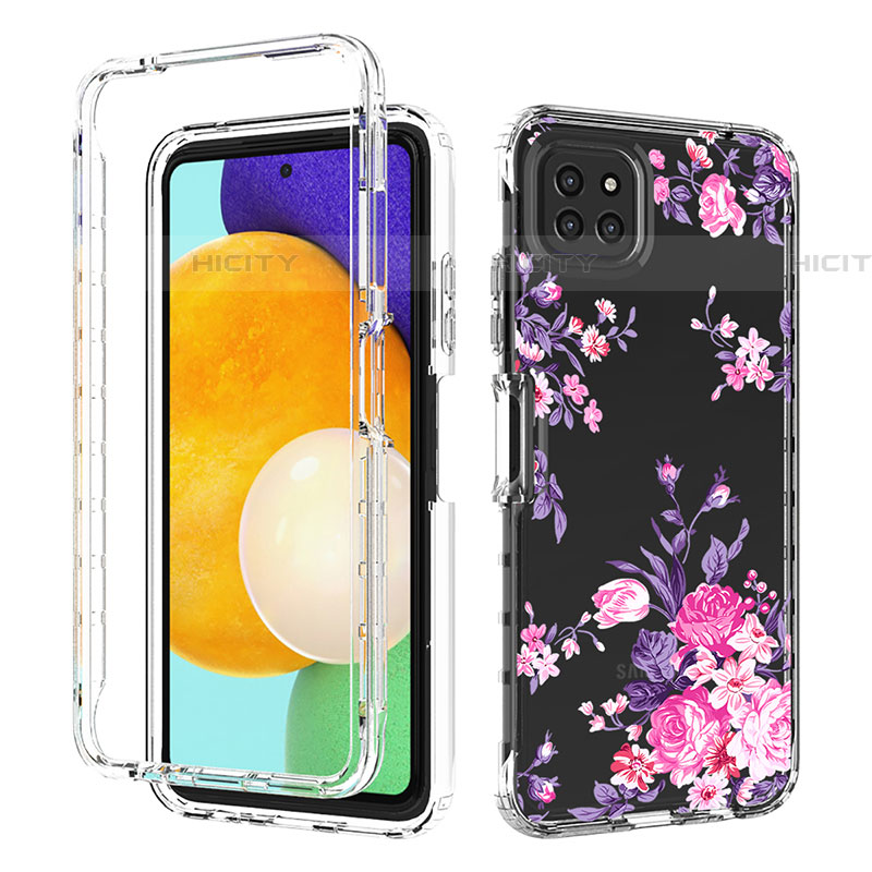 Funda Silicona Carcasa Ultrafina Transparente Goma Frontal y Trasera 360 Grados JX1 para Samsung Galaxy F42 5G