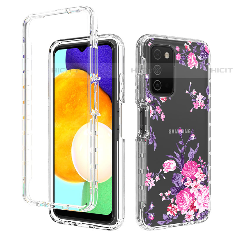 Funda Silicona Carcasa Ultrafina Transparente Goma Frontal y Trasera 360 Grados JX4 para Samsung Galaxy A03s