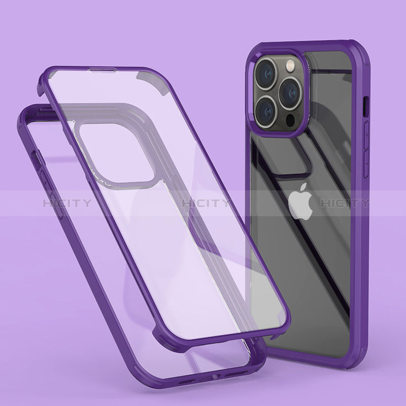 Funda Silicona Carcasa Ultrafina Transparente Goma Frontal y Trasera 360 Grados LK1 para Apple iPhone 13 Pro