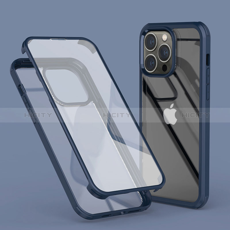 Funda Silicona Carcasa Ultrafina Transparente Goma Frontal y Trasera 360 Grados LK1 para Apple iPhone 14 Pro Max