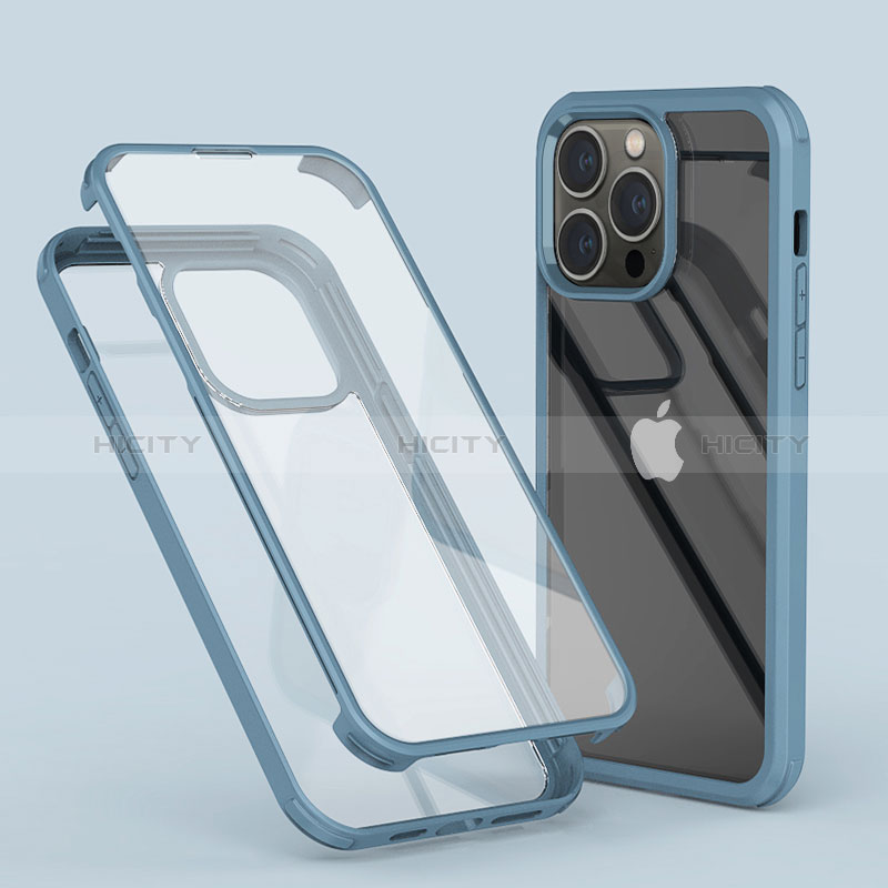 Funda Silicona Carcasa Ultrafina Transparente Goma Frontal y Trasera 360 Grados LK1 para Apple iPhone 15 Pro