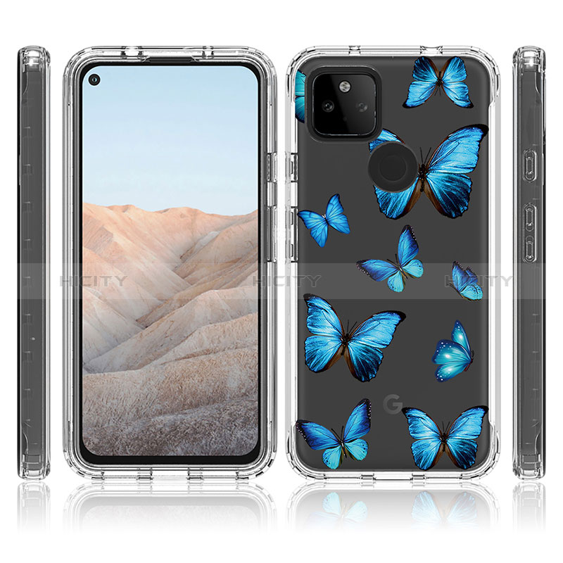 Funda Silicona Carcasa Ultrafina Transparente Goma Frontal y Trasera 360 Grados para Google Pixel 5a 5G