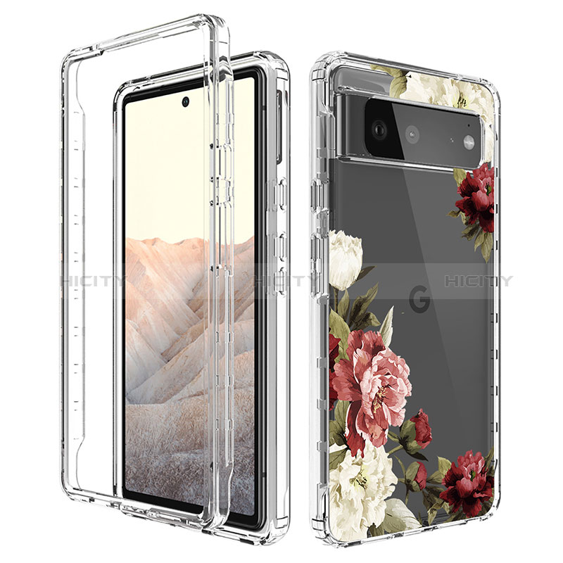 Funda Silicona Carcasa Ultrafina Transparente Goma Frontal y Trasera 360 Grados para Google Pixel 6 5G