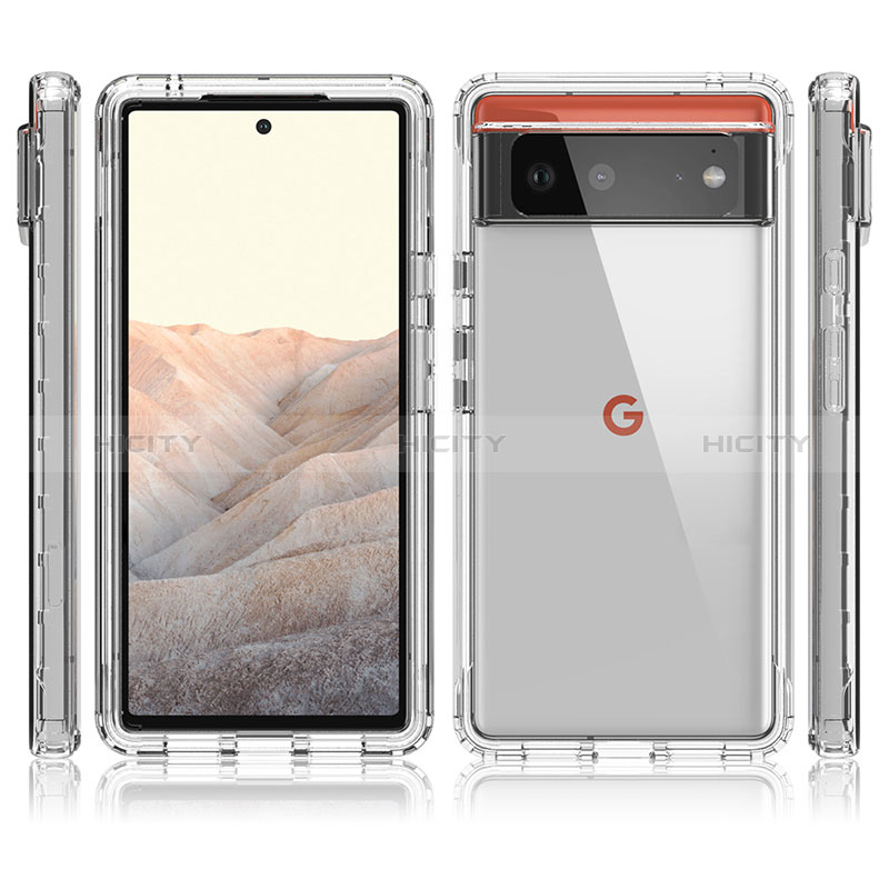 Funda Silicona Carcasa Ultrafina Transparente Goma Frontal y Trasera 360 Grados para Google Pixel 6 5G Claro