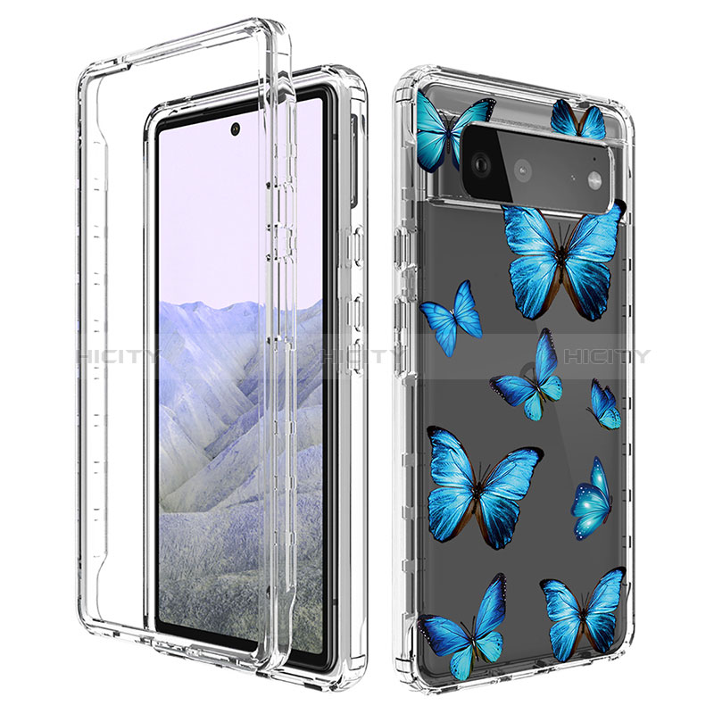 Funda Silicona Carcasa Ultrafina Transparente Goma Frontal y Trasera 360 Grados para Google Pixel 6 Pro 5G