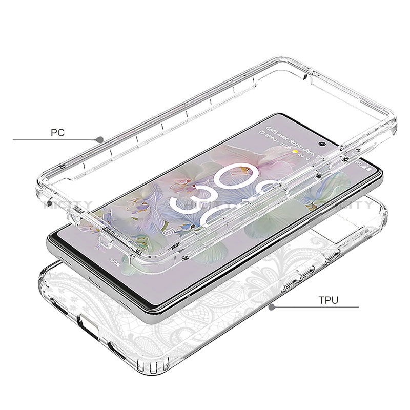 Funda Silicona Carcasa Ultrafina Transparente Goma Frontal y Trasera 360 Grados para Google Pixel 6a 5G