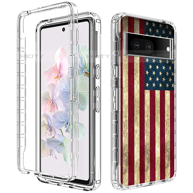 Funda Silicona Carcasa Ultrafina Transparente Goma Frontal y Trasera 360 Grados para Google Pixel 7 5G