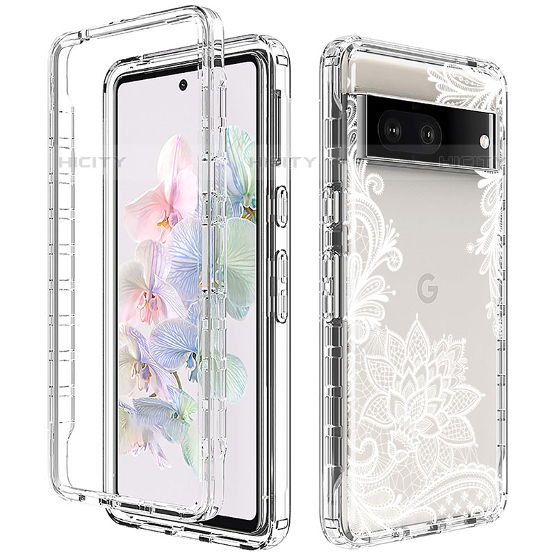 Funda Silicona Carcasa Ultrafina Transparente Goma Frontal y Trasera 360 Grados para Google Pixel 7 5G