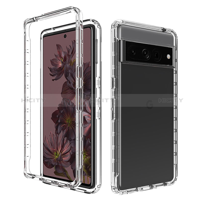 Funda Silicona Carcasa Ultrafina Transparente Goma Frontal y Trasera 360 Grados para Google Pixel 7 Pro 5G Claro