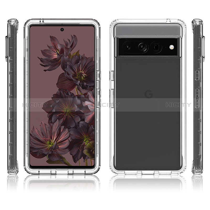 Funda Silicona Carcasa Ultrafina Transparente Goma Frontal y Trasera 360 Grados para Google Pixel 7 Pro 5G Claro