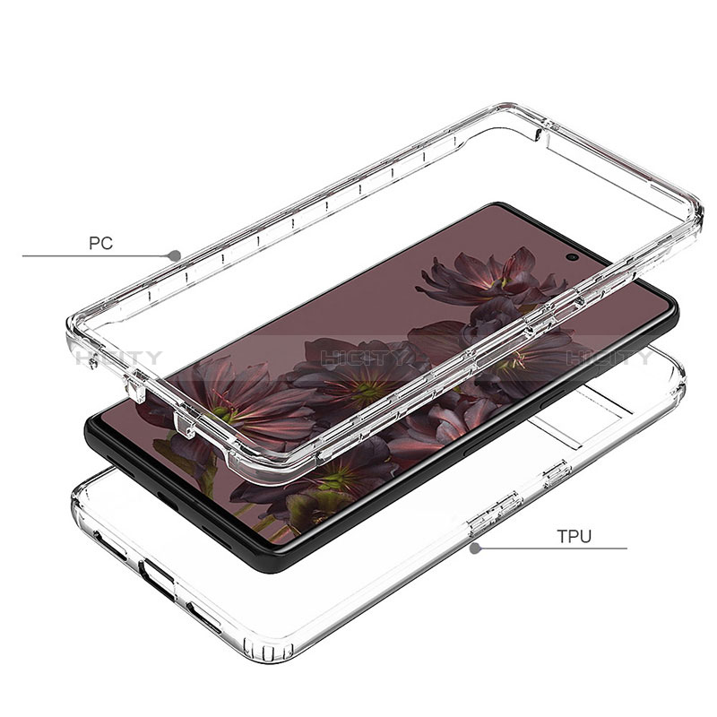 Funda Silicona Carcasa Ultrafina Transparente Goma Frontal y Trasera 360 Grados para Google Pixel 7 Pro 5G Claro