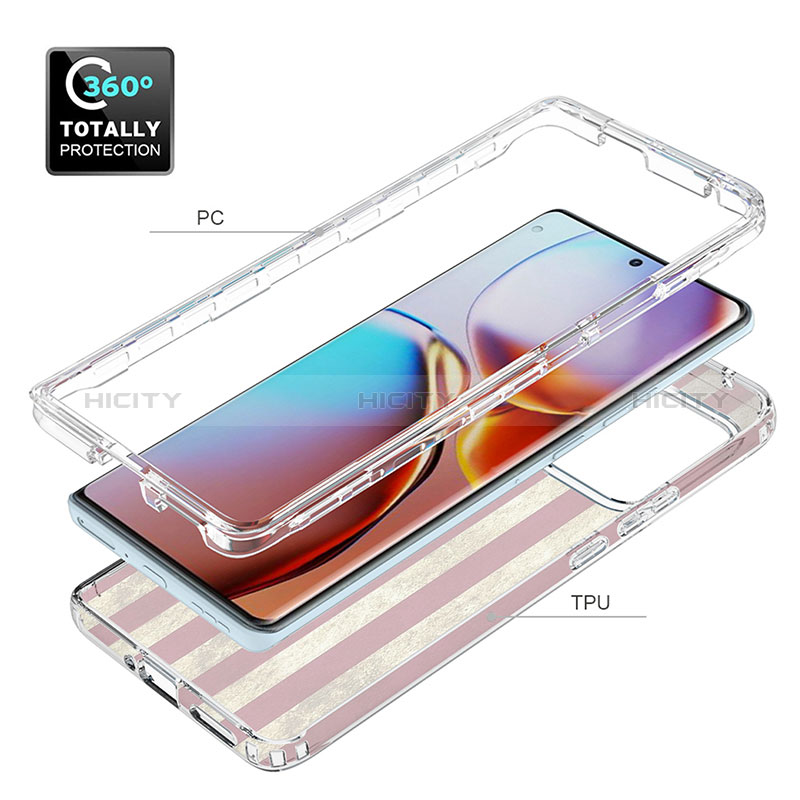 Funda Silicona Carcasa Ultrafina Transparente Goma Frontal y Trasera 360 Grados para Motorola Moto Edge 40 Pro 5G