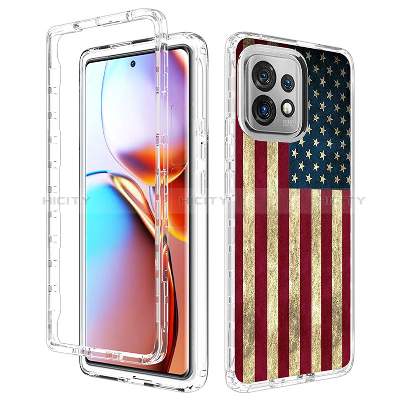 Funda Silicona Carcasa Ultrafina Transparente Goma Frontal y Trasera 360 Grados para Motorola Moto Edge 40 Pro 5G