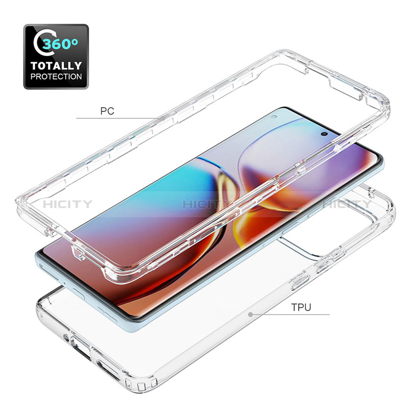 Funda Silicona Carcasa Ultrafina Transparente Goma Frontal y Trasera 360 Grados para Motorola Moto Edge 40 Pro 5G Claro