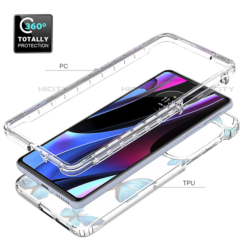 Funda Silicona Carcasa Ultrafina Transparente Goma Frontal y Trasera 360 Grados para Motorola Moto Edge Plus (2022) 5G