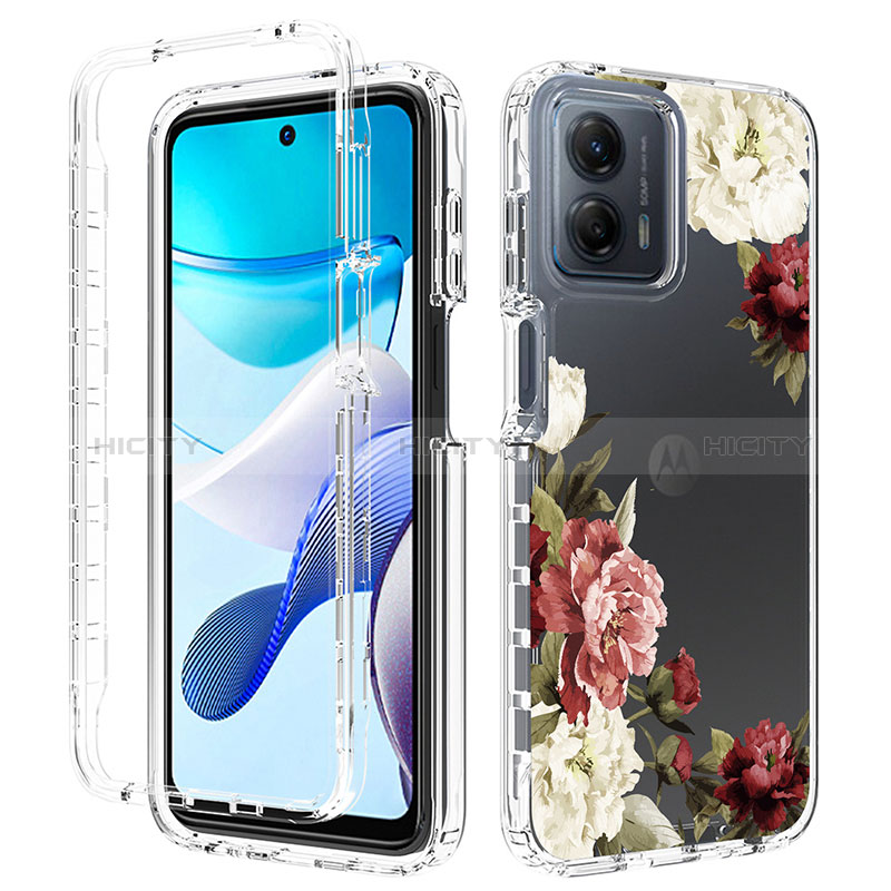 Funda Silicona Carcasa Ultrafina Transparente Goma Frontal y Trasera 360 Grados para Motorola Moto G 5G (2023)