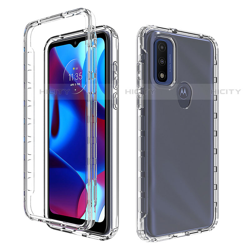 Funda Silicona Carcasa Ultrafina Transparente Goma Frontal y Trasera 360 Grados para Motorola Moto G Pure Claro