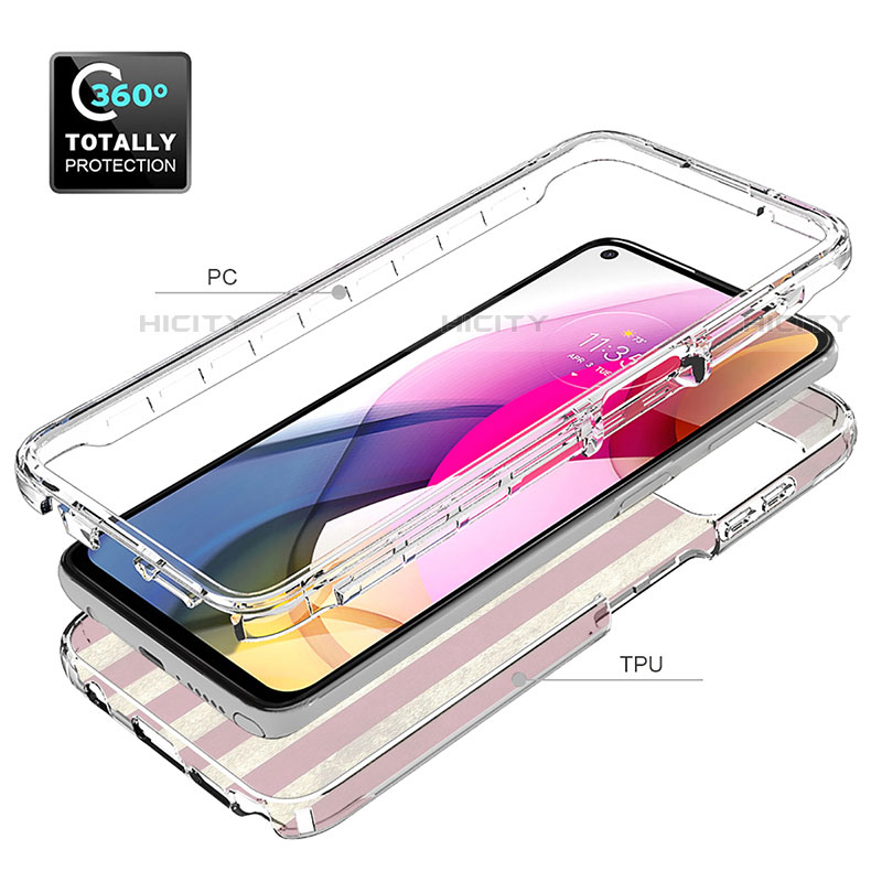 Funda Silicona Carcasa Ultrafina Transparente Goma Frontal y Trasera 360 Grados para Motorola Moto G Stylus (2021)