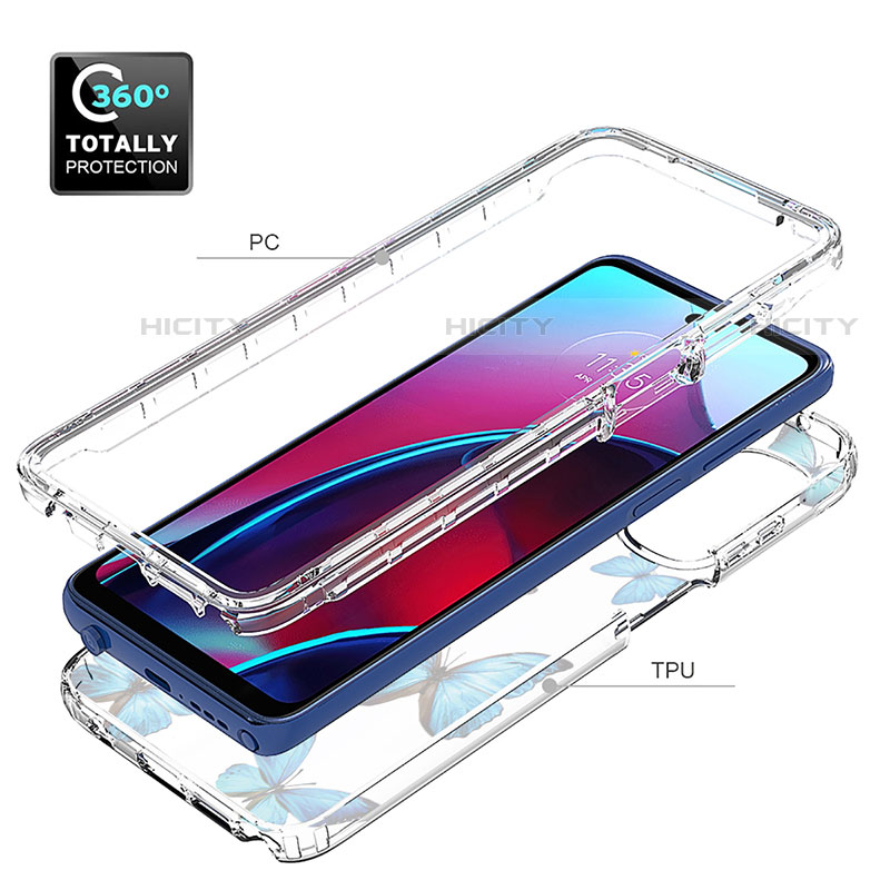 Funda Silicona Carcasa Ultrafina Transparente Goma Frontal y Trasera 360 Grados para Motorola Moto G Stylus (2022) 4G