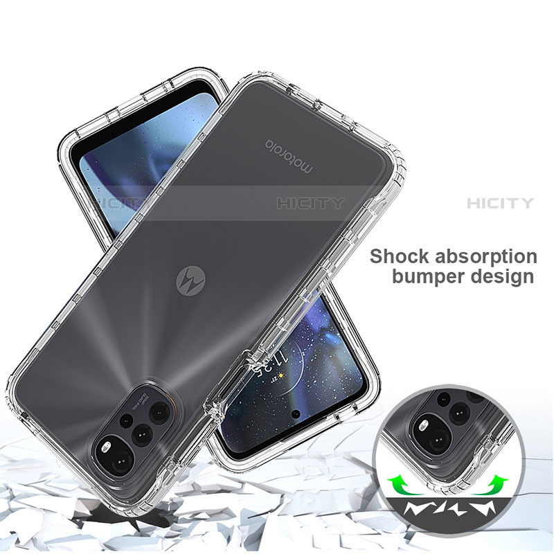 Funda Silicona Carcasa Ultrafina Transparente Goma Frontal y Trasera 360 Grados para Motorola Moto G22 Claro