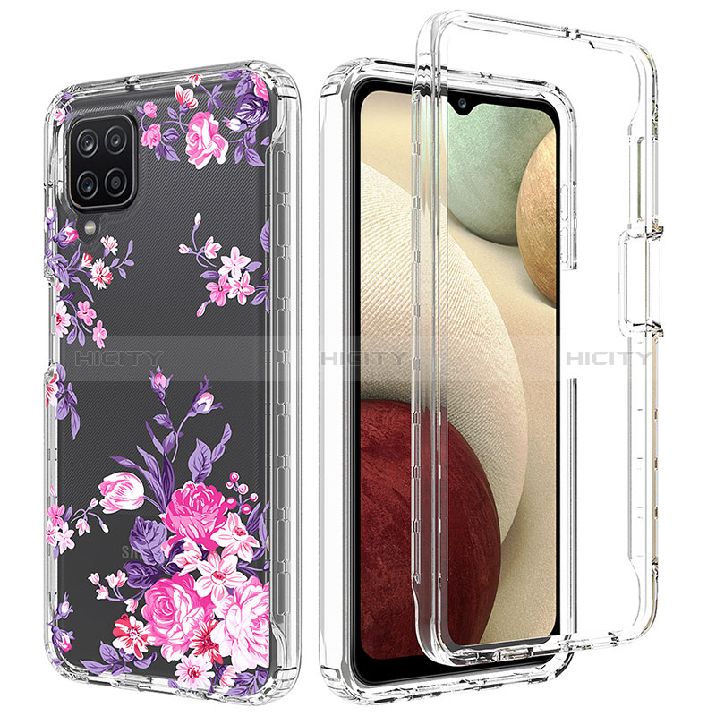 Funda Silicona Carcasa Ultrafina Transparente Goma Frontal y Trasera 360 Grados para Samsung Galaxy A12 Nacho