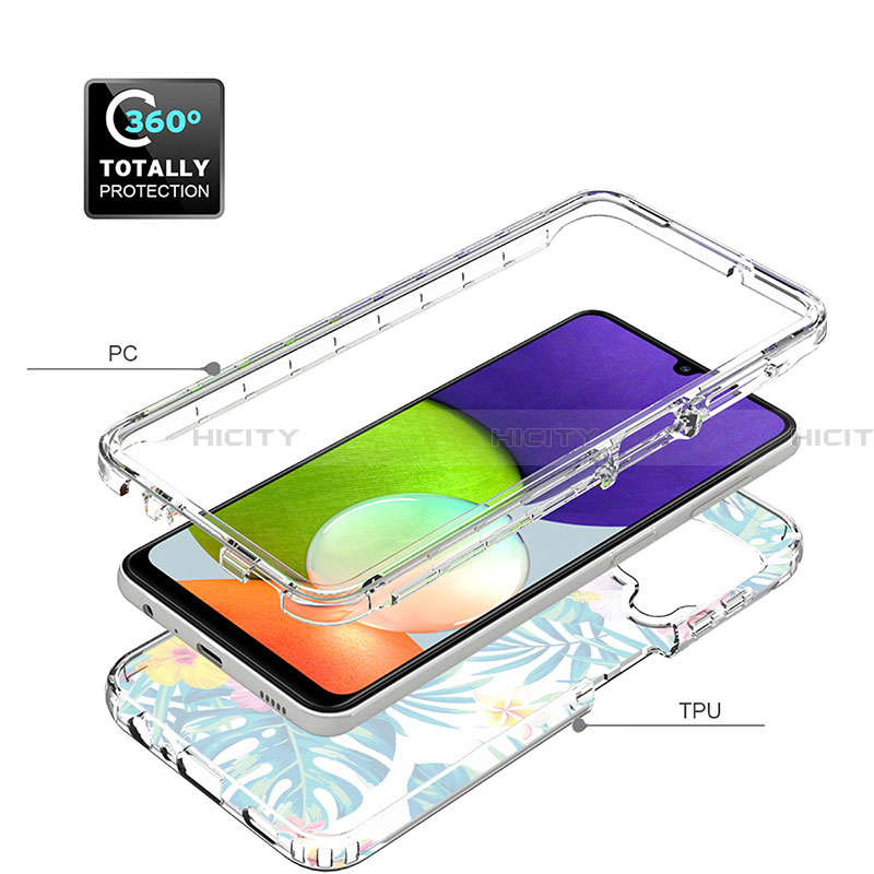 Funda Silicona Carcasa Ultrafina Transparente Goma Frontal y Trasera 360 Grados para Samsung Galaxy A22 4G