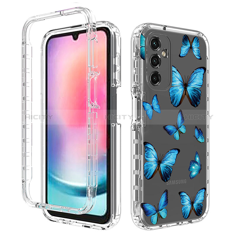 Funda Silicona Carcasa Ultrafina Transparente Goma Frontal y Trasera 360 Grados para Samsung Galaxy A24 4G