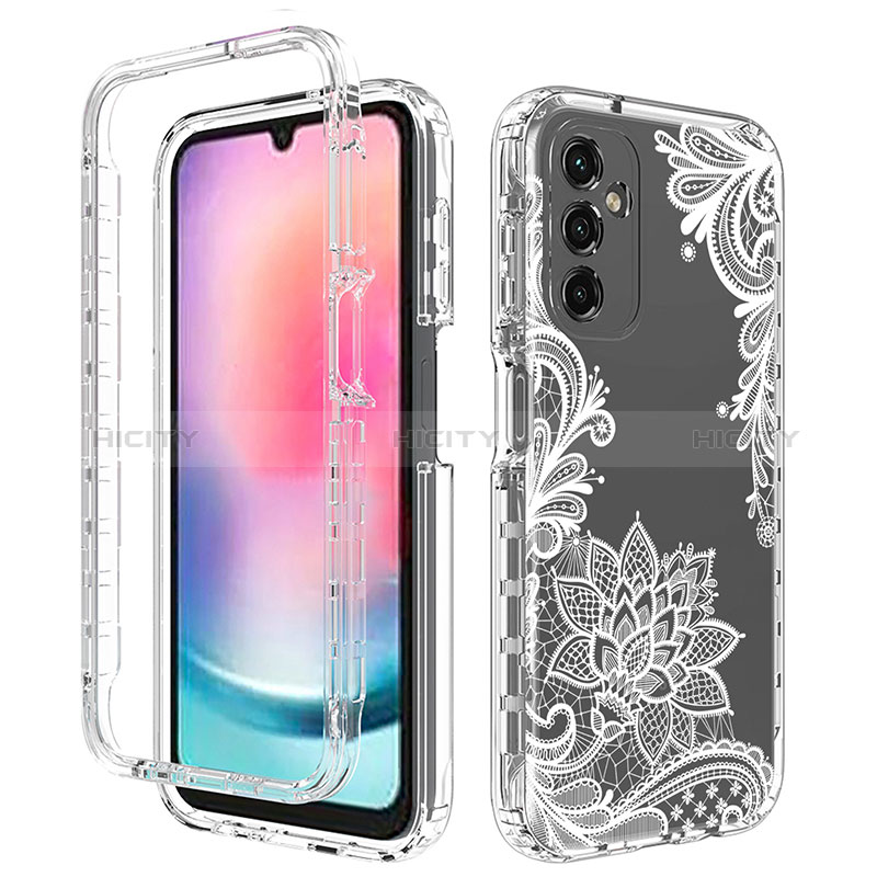 Funda Silicona Carcasa Ultrafina Transparente Goma Frontal y Trasera 360 Grados para Samsung Galaxy A24 4G