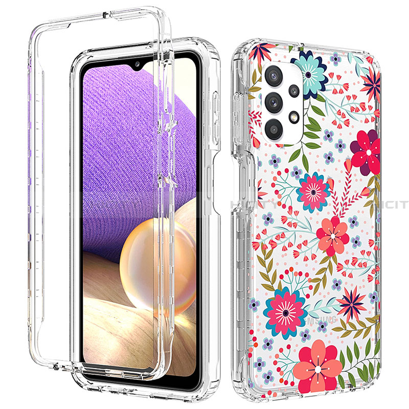 Funda Silicona Carcasa Ultrafina Transparente Goma Frontal y Trasera 360 Grados para Samsung Galaxy A32 4G