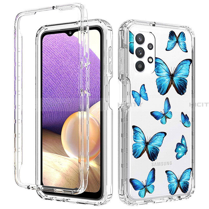 Funda Silicona Carcasa Ultrafina Transparente Goma Frontal y Trasera 360 Grados para Samsung Galaxy A32 4G