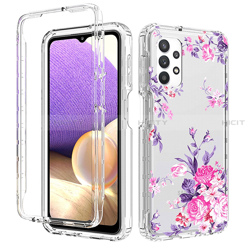 Funda Silicona Carcasa Ultrafina Transparente Goma Frontal y Trasera 360 Grados para Samsung Galaxy A32 4G