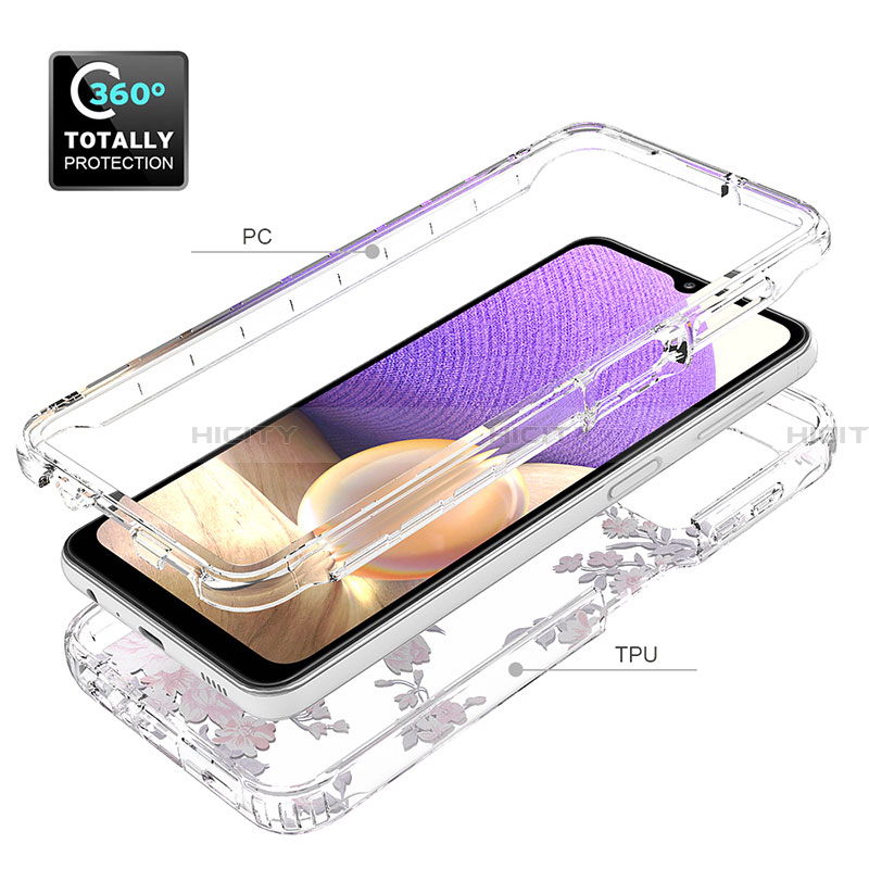 Funda Silicona Carcasa Ultrafina Transparente Goma Frontal y Trasera 360 Grados para Samsung Galaxy A32 4G