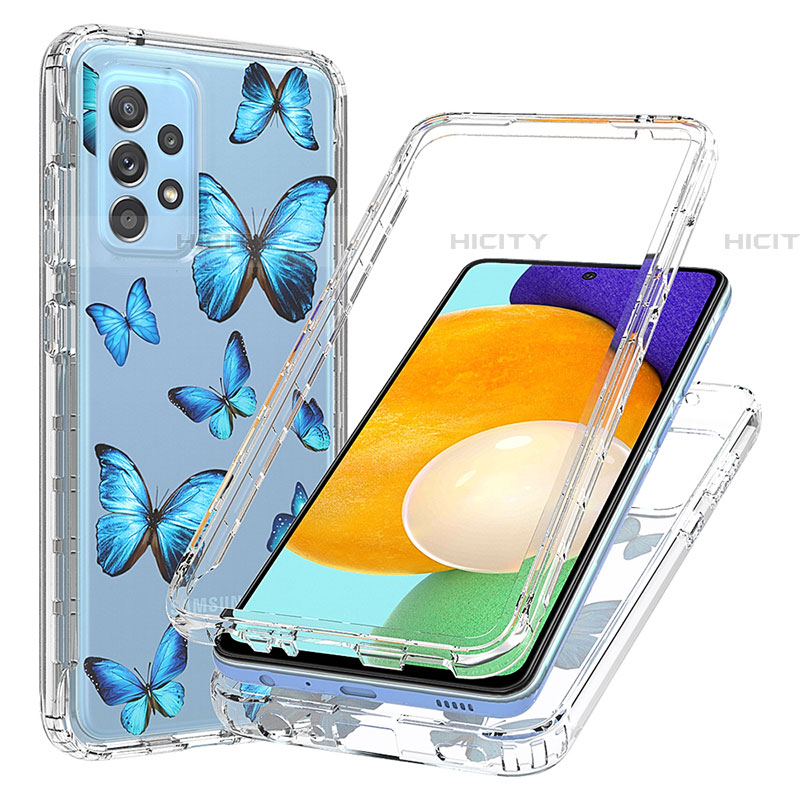 Funda Silicona Carcasa Ultrafina Transparente Goma Frontal y Trasera 360 Grados para Samsung Galaxy A52 4G