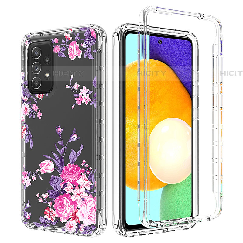 Funda Silicona Carcasa Ultrafina Transparente Goma Frontal y Trasera 360 Grados para Samsung Galaxy A52 5G