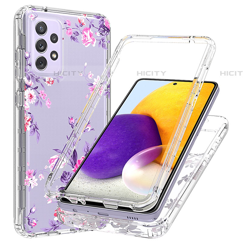 Funda Silicona Carcasa Ultrafina Transparente Goma Frontal y Trasera 360 Grados para Samsung Galaxy A72 5G