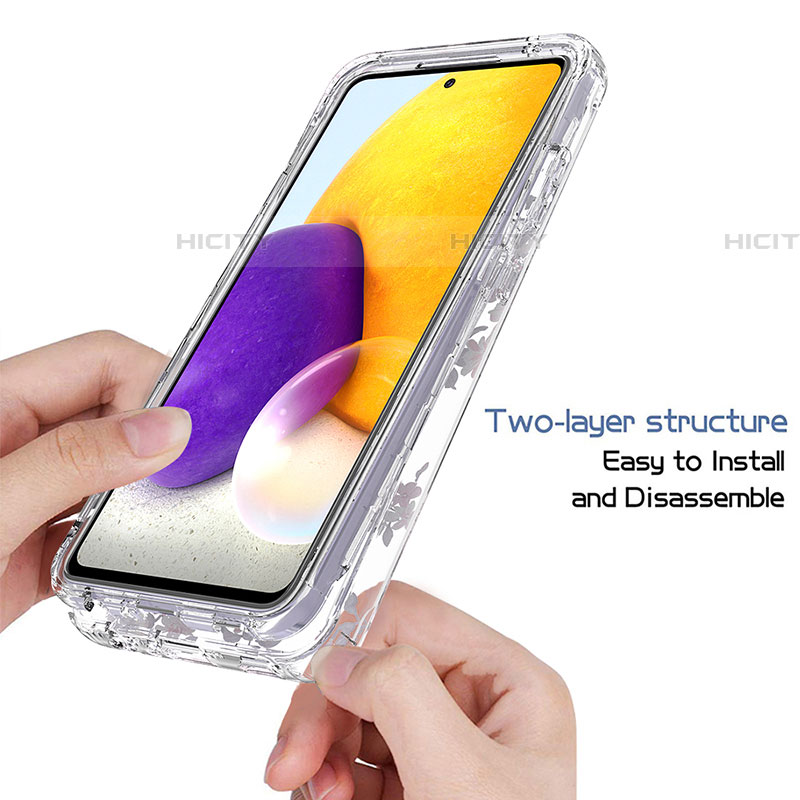 Funda Silicona Carcasa Ultrafina Transparente Goma Frontal y Trasera 360 Grados para Samsung Galaxy A72 5G