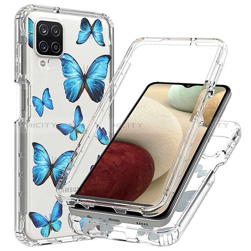 Funda Silicona Carcasa Ultrafina Transparente Goma Frontal y Trasera 360 Grados para Samsung Galaxy F12