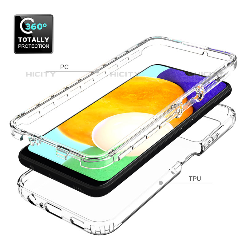 Funda Silicona Carcasa Ultrafina Transparente Goma Frontal y Trasera 360 Grados para Samsung Galaxy M02s Claro