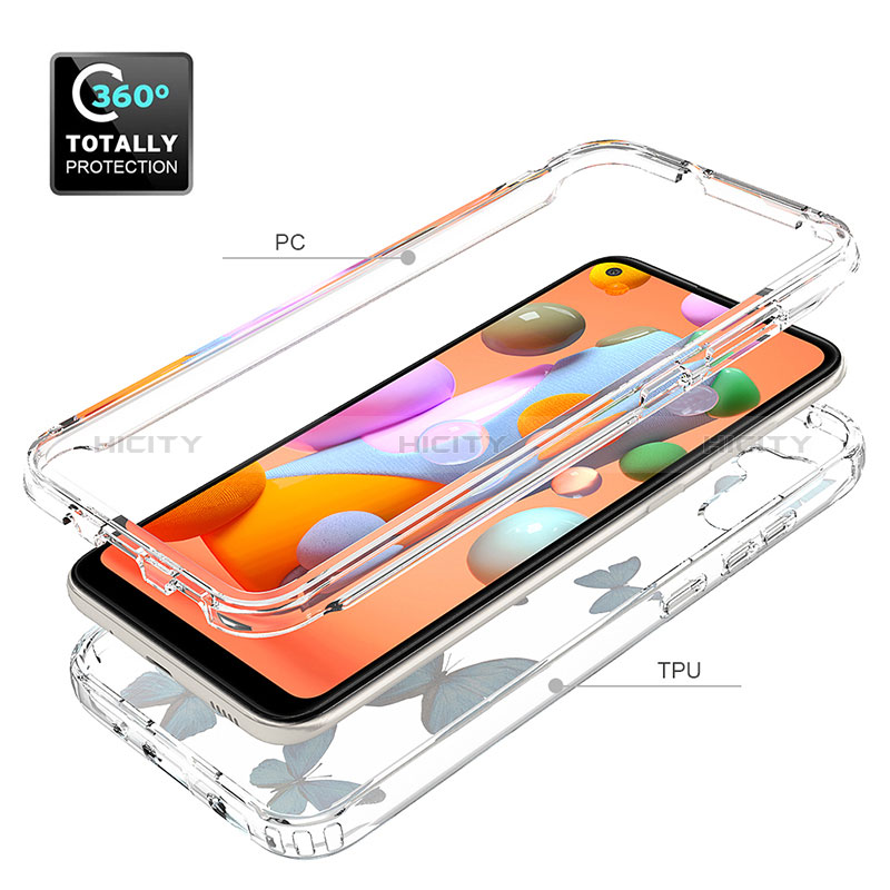 Funda Silicona Carcasa Ultrafina Transparente Goma Frontal y Trasera 360 Grados para Samsung Galaxy M11