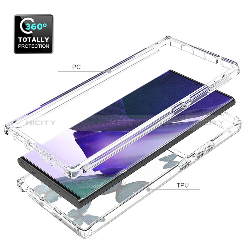 Funda Silicona Carcasa Ultrafina Transparente Goma Frontal y Trasera 360 Grados para Samsung Galaxy Note 20 Ultra 5G