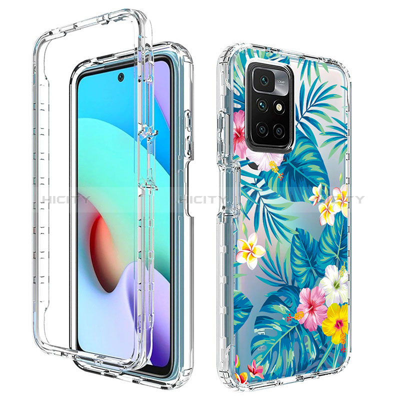 Funda Silicona Carcasa Ultrafina Transparente Goma Frontal y Trasera 360 Grados para Xiaomi Redmi 10 (2022) Azul Cielo